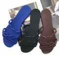 Women Flat Slippers Fashion Black Chain Flip Flops Sandals Outdoor Comfortable Woman Flats Sandals Beach Shoes